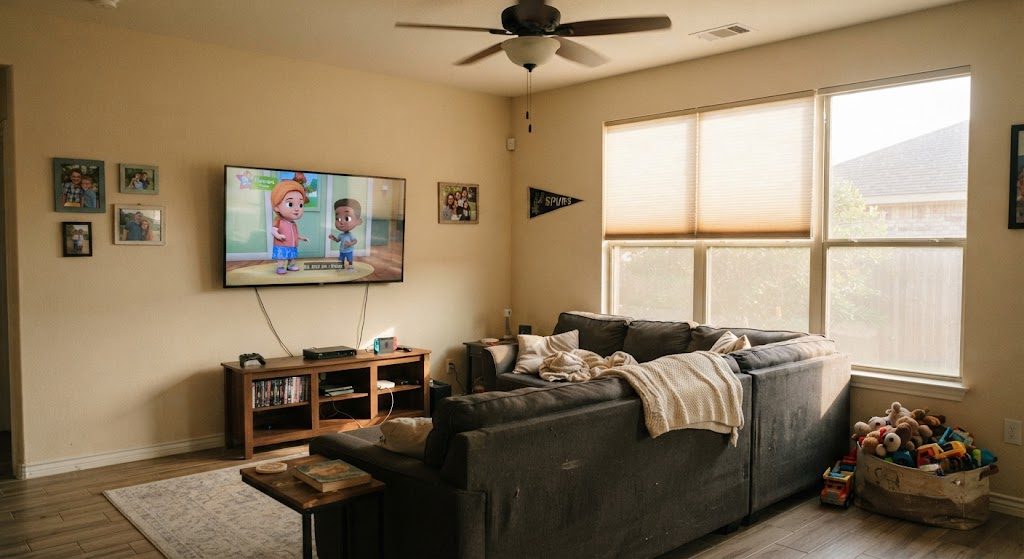 The TV Is Where the TV Is — How to Design a Living Room That Doesn't Pretend Otherwise