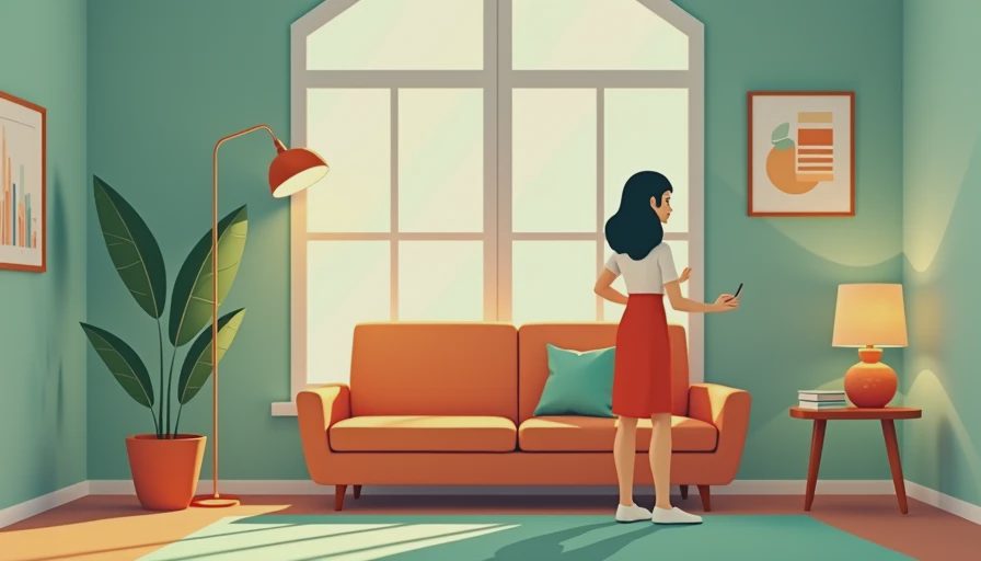Illustration for living room lighting