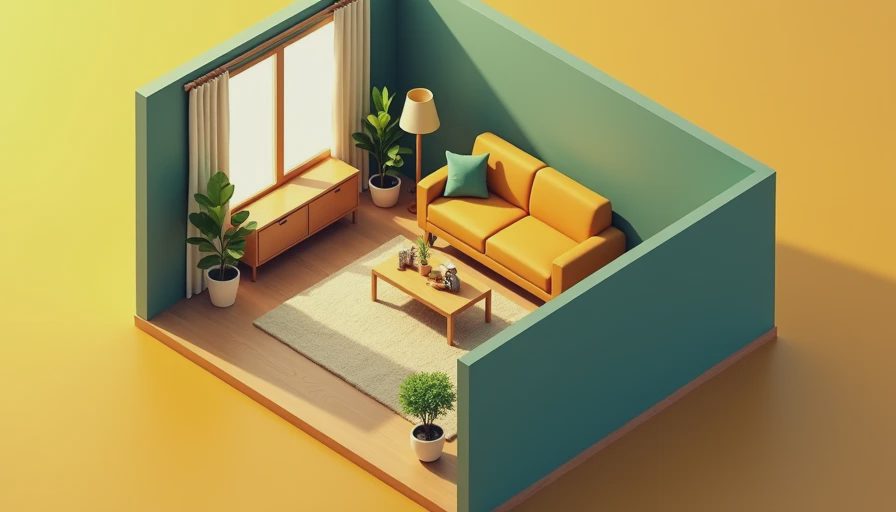 Illustration for small living room layout