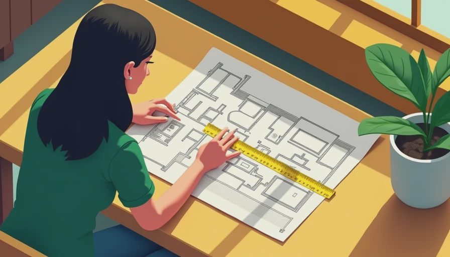 Visual context for small living room layout