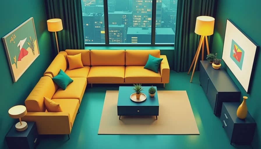 Visual context for living room layout ideas