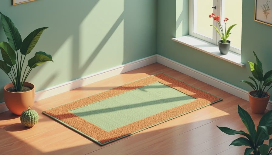 Visual context for living room floor rugs