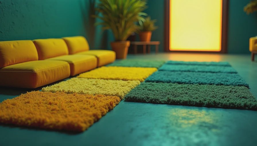 Visual context for area rug layout living room