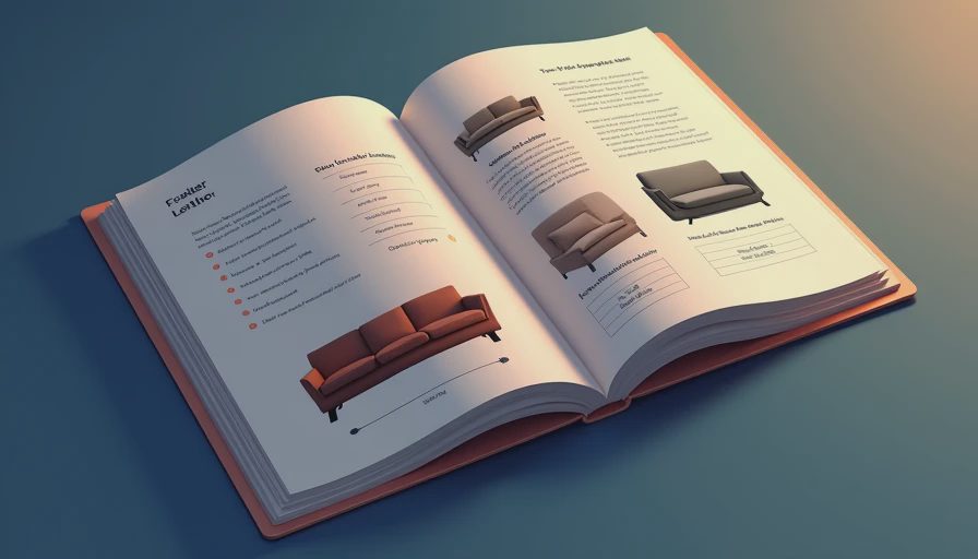 Visual context for leather sofa buying guide