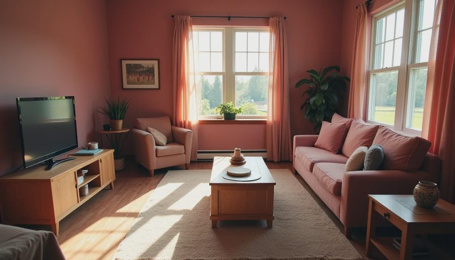 Visual context for living room renovations on a budget