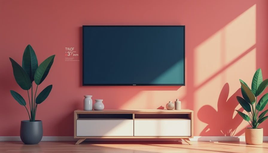 Illustration for how high to mount tv